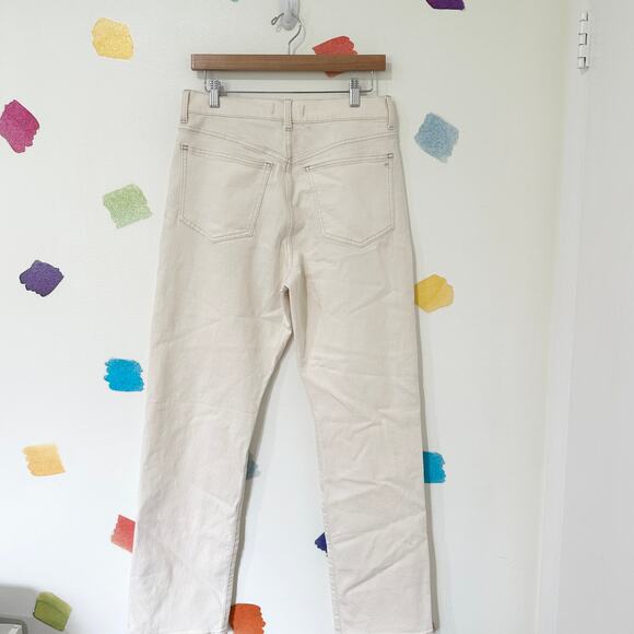 29 Madewell Cream Off White 90s Straight Leg Jeans NWT - Picture 3 of 7